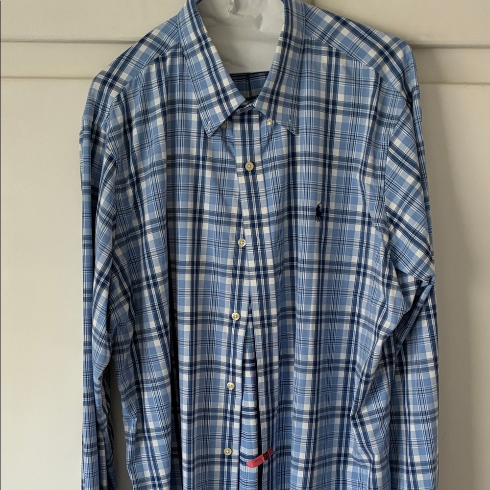 Polo Ralph Lauren Light Blue Plaid Dress Shirt